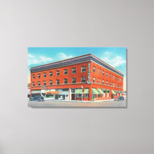 Exterior View of the New Rogerson Hotel Canvas Print