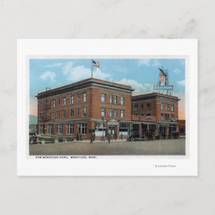 Exterior View of the New Wenatchee Hotel Postcard