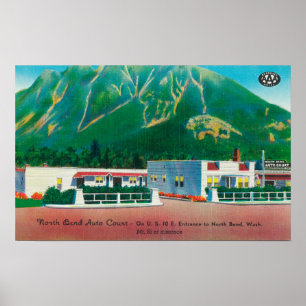 Exterior View of the North Bend Auto Court Poster