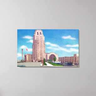 Exterior View of the NY Central Terminal Bldg Canvas Print