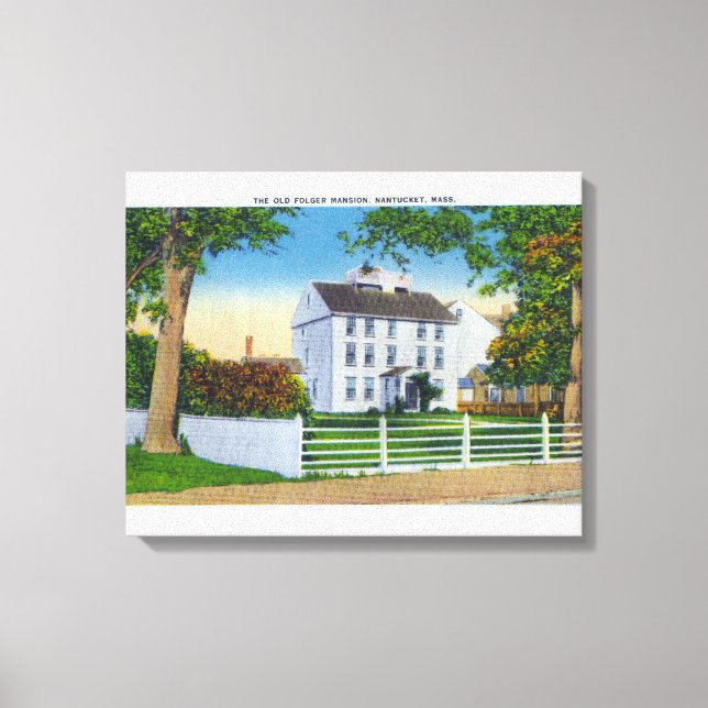 Exterior View of the Old Folger Mansion Canvas Print (Front)