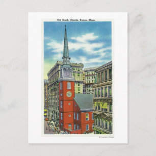 Exterior View of the Old South Church Postcard