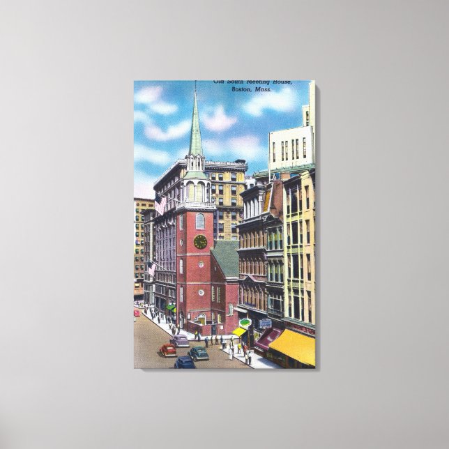 Exterior View of the Old South Meeting Hall Canvas Print (Front)