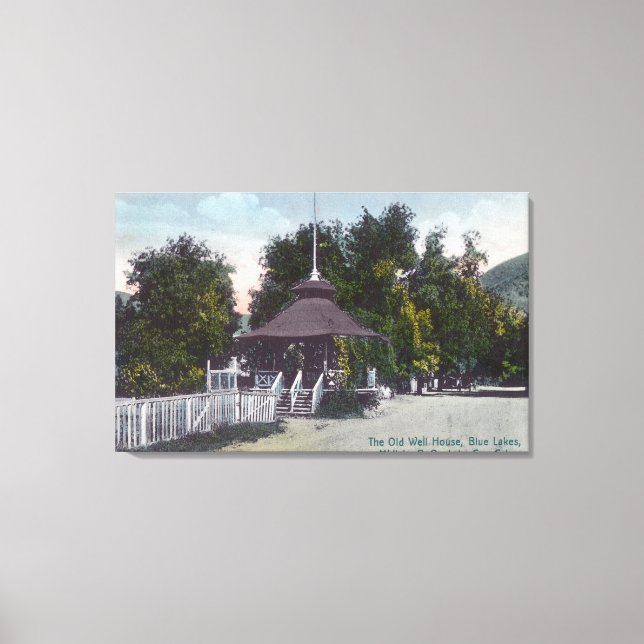 Exterior View of the Old Well House at Blue Lake Canvas Print (Front)