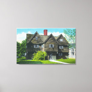 Exterior View of the Old Witch House Canvas Print