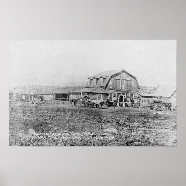 Exterior View of the Original Occidental Hotel Poster (Front)