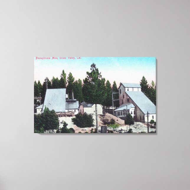 Exterior View of the Pennsylvania Mine Canvas Print (Front)