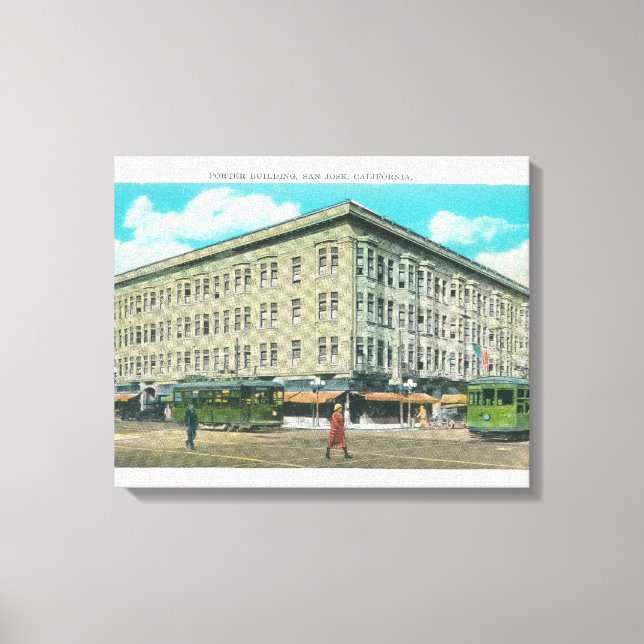 Exterior View of the Porter Building Canvas Print (Front)