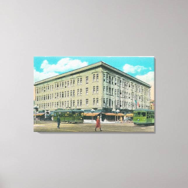 Exterior View of the Porter Building Canvas Print (Front)