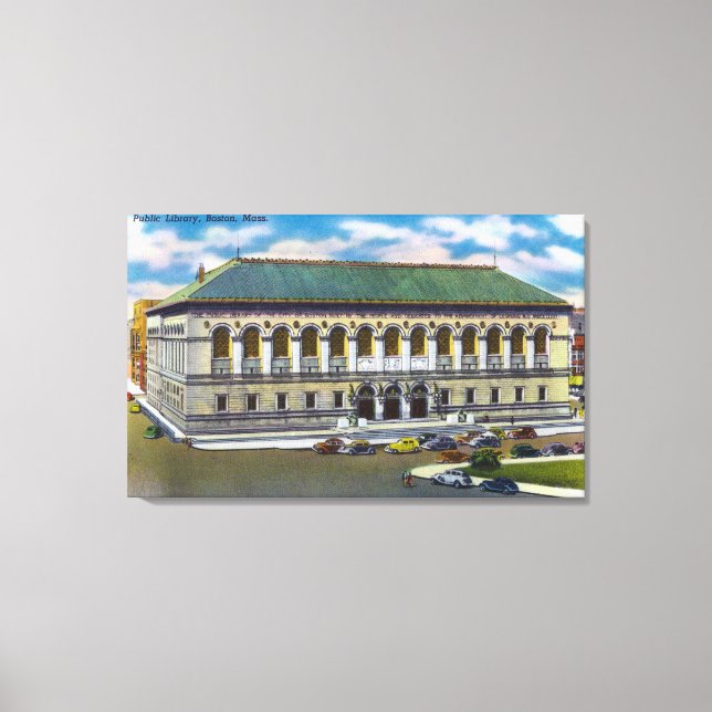 Exterior View of the Public Library Canvas Print (Front)