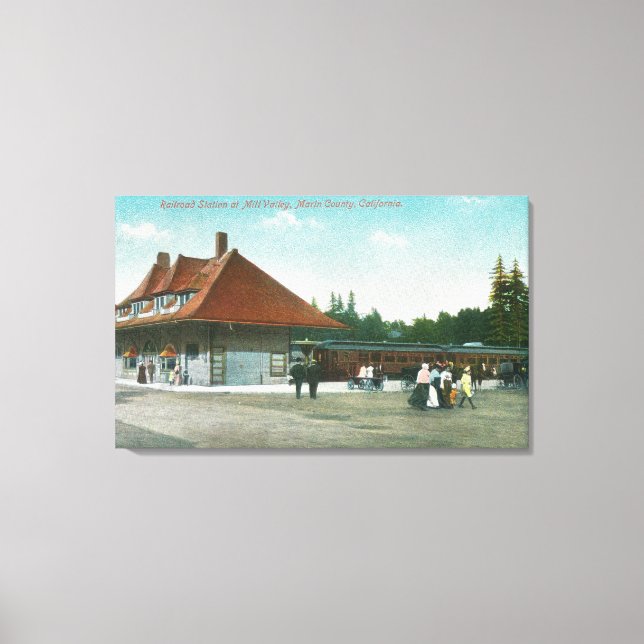 Exterior View of the Railway Station Canvas Print (Front)