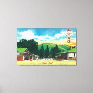 Exterior View of the Rambi MotelLakehead, CA Canvas Print