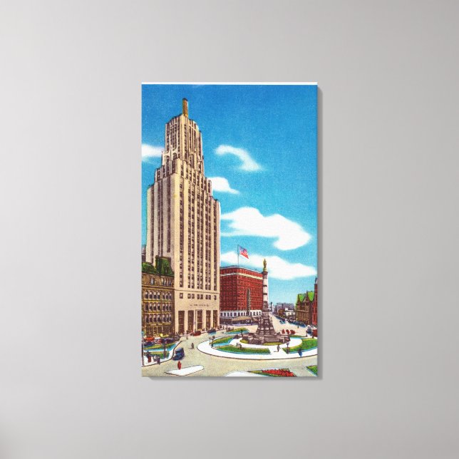 Exterior View of the Rand Building Canvas Print (Front)
