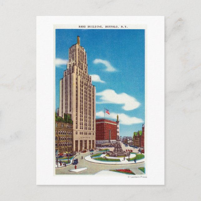 Exterior View of the Rand Building Postcard (Front)