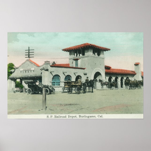 Exterior View of the Southern Pacific Depot 2 Poster (Front)
