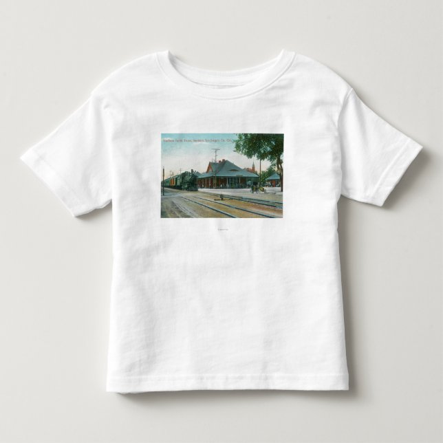 Exterior View of the Southern Pacific Depot Toddler T-Shirt (Front)