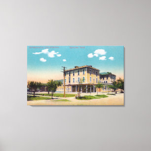 Exterior View of the Spreckels Hotel Canvas Print
