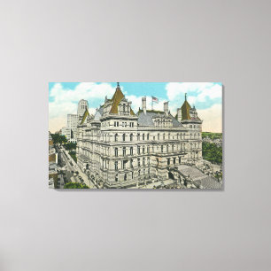 Exterior View of the State Capitol and Office Canvas Print