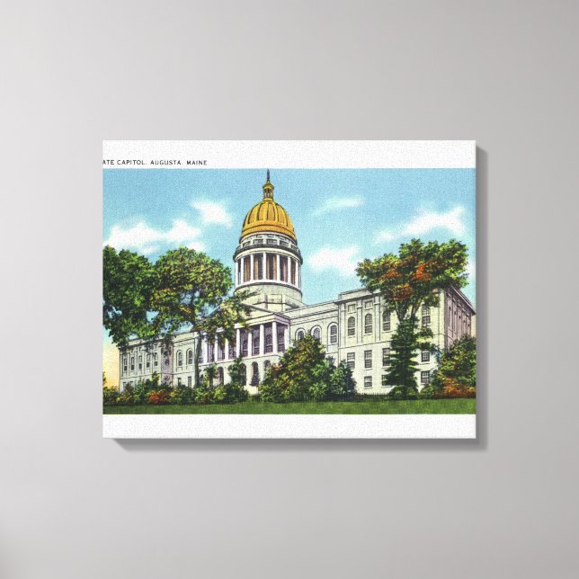 Exterior View of the State Capitol Building # 2 Canvas Print (Front)