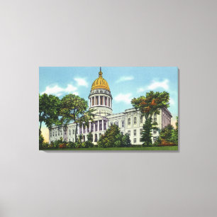 Exterior View of the State Capitol Building # 2 Canvas Print