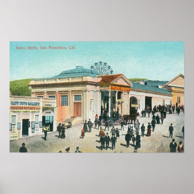 Exterior View of the Sutro Baths Poster (Front)