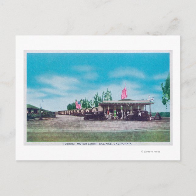 Exterior View of the Tourist Motor Court Postcard (Front)