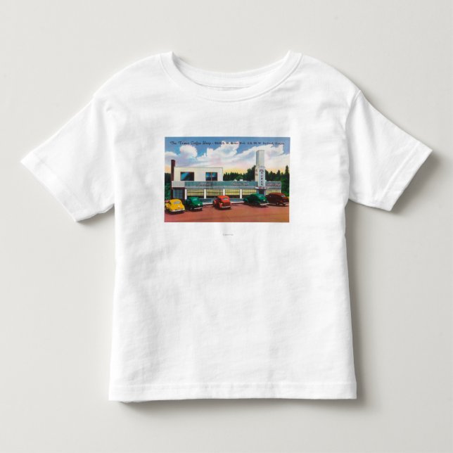 Exterior View of The Tower Coffee Shop Toddler T-Shirt (Front)