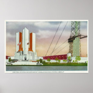 Exterior View of the US Govt Bldg Poster