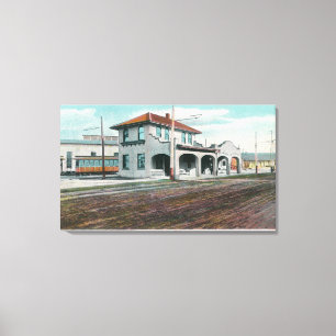 Exterior View of the VBN RR Electric Depot Canvas Print