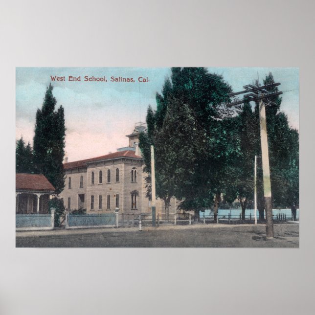 Exterior View of the West End School Poster (Front)