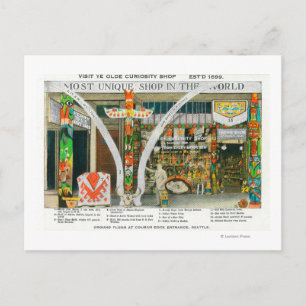 Exterior View of Ye Olde Curio Shop, Whale Postcard