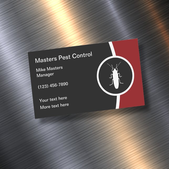 Exterminating Services Modern Insect Design Magnetic Business Card (Creator Uploaded)