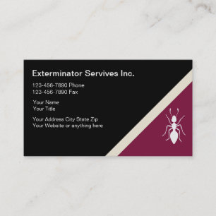 Exterminator Business Cards
