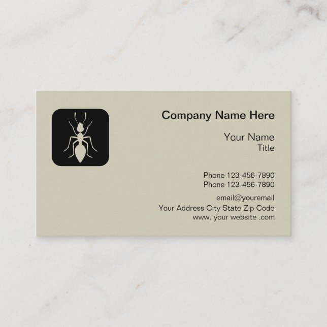 Exterminator Modern Pest Control Business Card (Front)
