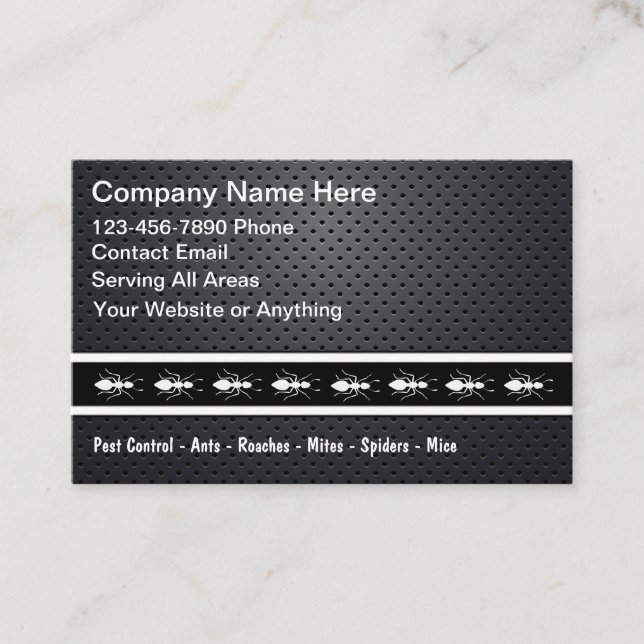 Exterminator Pest Control Business Cards (Front)
