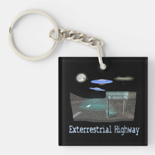 Exterrestrial Highway Key Ring