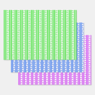 Extinct Animals in Neon Wrapping Paper