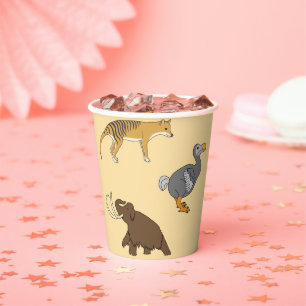 Extinct Animals Paper Cups
