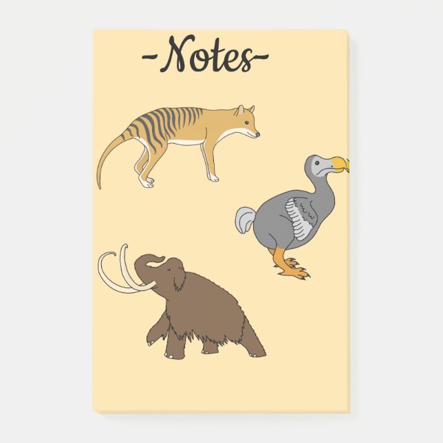 Extinct Animals  Post-it Notes (Front)
