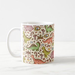 Extinct animals. Prehistoric Reptiles. Cute Cartoo Coffee Mug