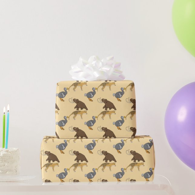 Extinct Animals  Wrapping Paper (Party Gifts)