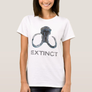 Extinct Woolly Mammoth Fossil Head Version 1 T-Shirt