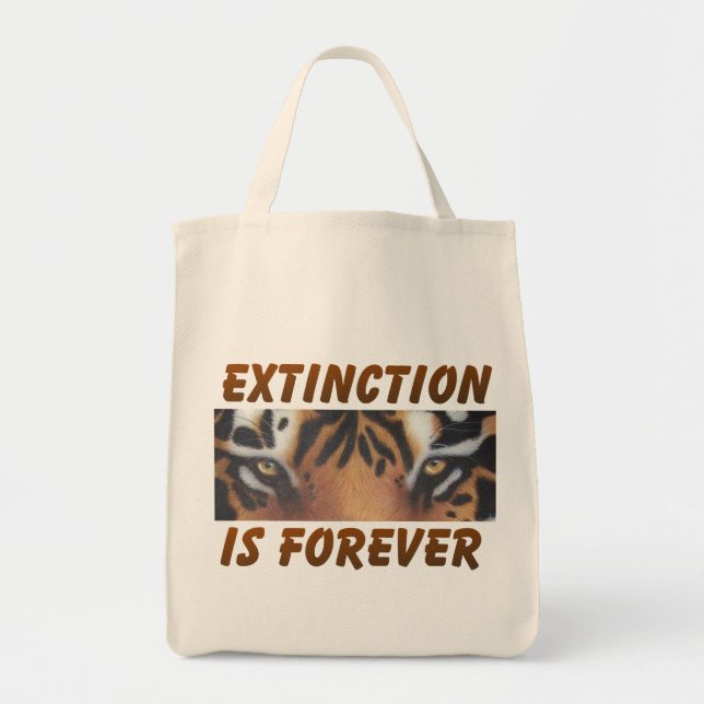 Extinction is forever tote bag (Front)