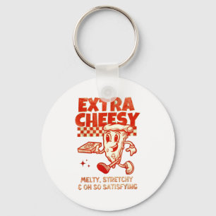 Extra Cheesy Unhinged Funny Retro Funny Adult Pran Key Ring