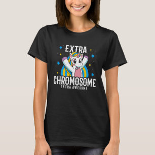 Extra Chromosome Extra Awesome Unicorn Down Syndro T-Shirt