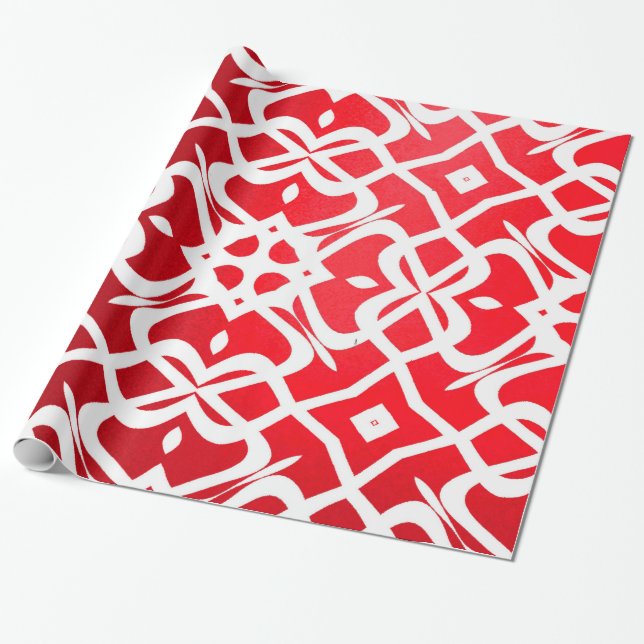 Extra Elegant Wrapping Paper-Red Paper (Unrolled)