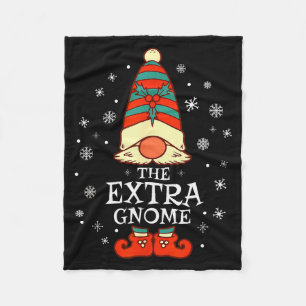 Extra Gnome Xmas Family Christmas  Fleece Blanket