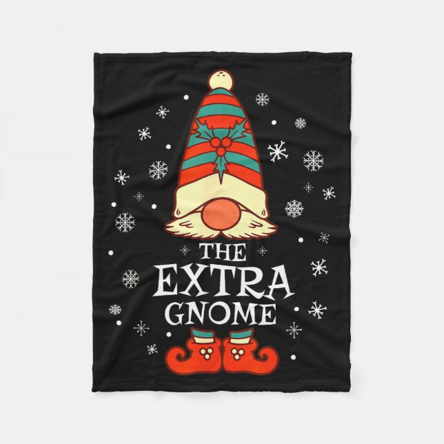 Extra Gnome Xmas Family Christmas  Fleece Blanket (Front)