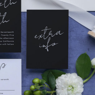 Extra Info Details Stylish Modern Custom Names RSVP Card