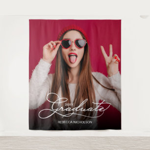 Extra Large Graduation Party Photo Booth Backdrop Tapestry